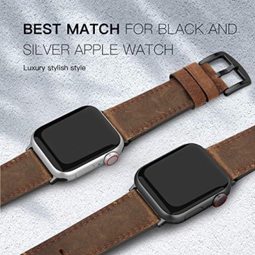 EDIMENS Vintage Leather Bands for Apple Watch 46mm 45mm 44mm 42mm