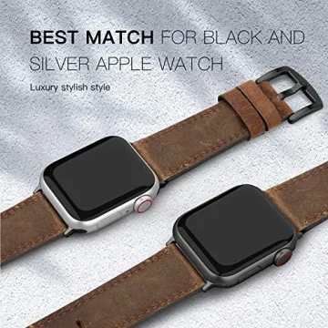 EDIMENS Vintage Leather Bands for Apple Watch 46mm 45mm 44mm 42mm