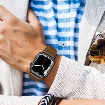 EDIMENS Vintage Leather Bands for Apple Watch 46mm 45mm 44mm 42mm