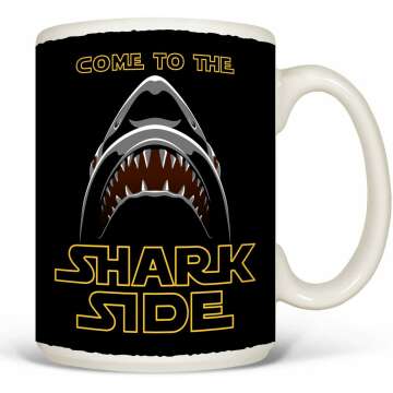 Shark Side Mug 15 oz - Great for Ocean Lovers!
