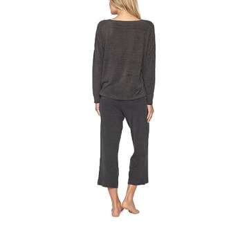 Barefoot Dreams CozyChic Ultra Lite Culotte Capri Pants - Small Carbon