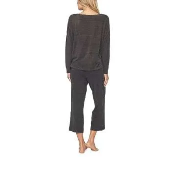 Barefoot Dreams CozyChic Ultra Lite Culotte Capri Pants - Small Carbon