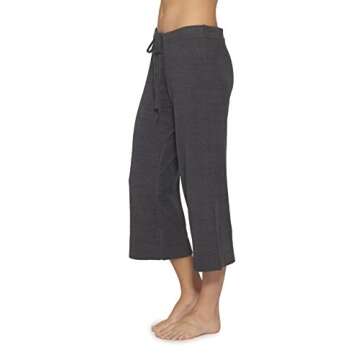 Barefoot Dreams CozyChic Ultra Lite Culotte Capri Pants - Small Carbon