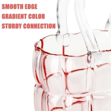 Unique Pink Purse Vase - Handcrafted Glass Flower Holder