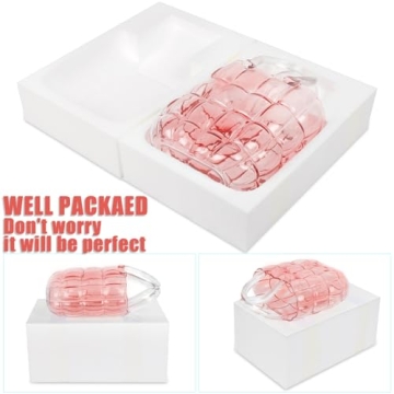 Unique Pink Purse Vase - Handcrafted Glass Flower Holder