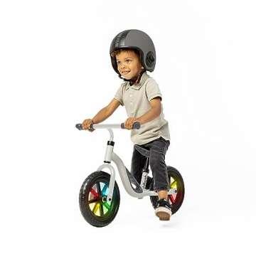 Chillafish Charlie Glow Lightweight Toddler Balance Bike Trainer with Light-Up Wheels for Children 1...