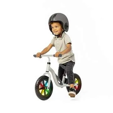 Chillafish Charlie Glow Lightweight Toddler Balance Bike Trainer with Light-Up Wheels for Children 1...