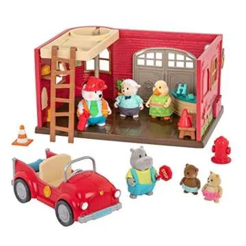 Li'l Woodzeez Fire Department Toy Set – 16 Pcs Playset