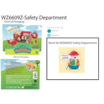 Li'l Woodzeez Fire Department Toy Set – 16 Pcs Playset