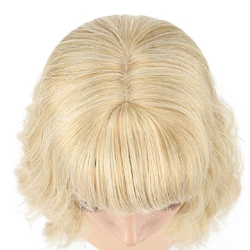 FAELBATY Stylish Blonde Wig with Loose Waves and Bangs