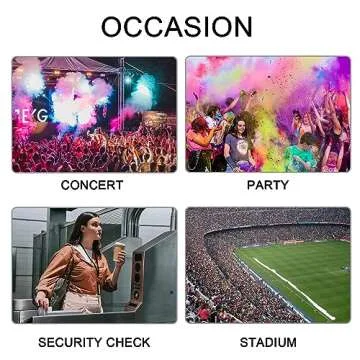 CLUCI Clear Bag for Stadium Events, Clear Bag Purses for women Crossbody Transparent, Crossbody Purses for Concerts Sports Black