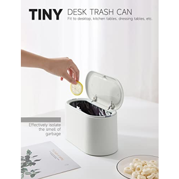 MONGTINGLU Mini Trash Can with Lid for Stylish Waste Management