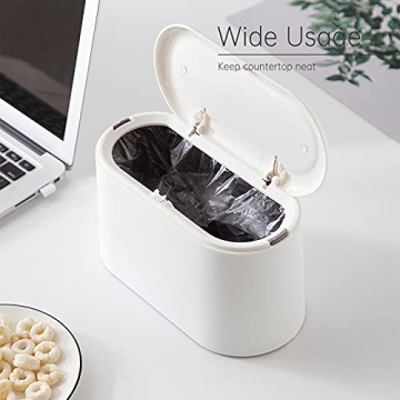 MONGTINGLU Mini Trash Can with Lid for Stylish Waste Management