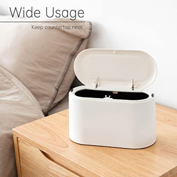 MONGTINGLU Mini Trash Can with Lid for Stylish Waste Management