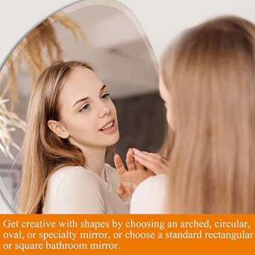 NeuType 36x24 Frameless Beveled Wall Mirror for Modern Décor