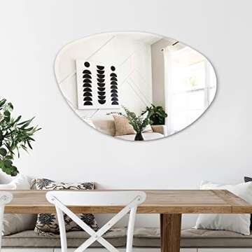 NeuType 36x24 Frameless Beveled Wall Mirror for Modern Décor