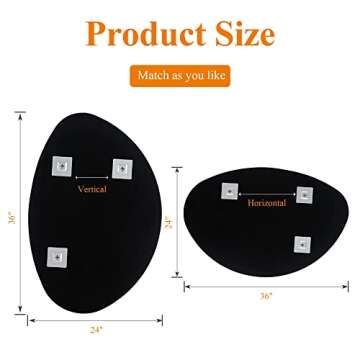 NeuType 36x24 Frameless Beveled Wall Mirror for Modern Décor