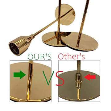 Elegant French Honey Gold Candle Holders for Any Occasion