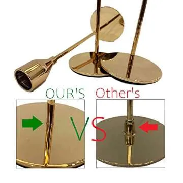 Elegant French Honey Gold Candle Holders for Any Occasion