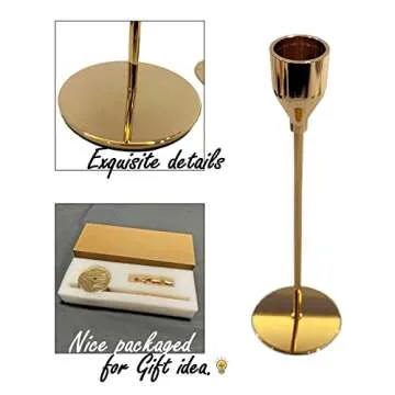 Elegant French Honey Gold Candle Holders for Any Occasion