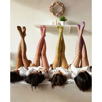 Yahenda 8 Pairs Fishnet Stockings for Women - Stylish and Comfortable
