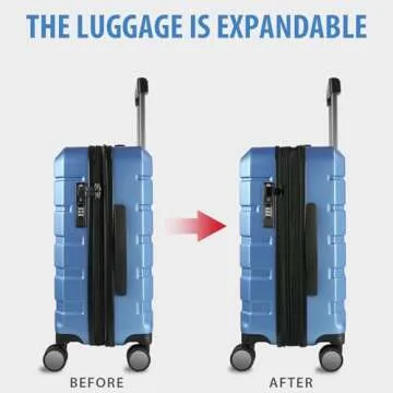 KROSER Hardside Expandable Carry On Luggage - Durable & Stylish
