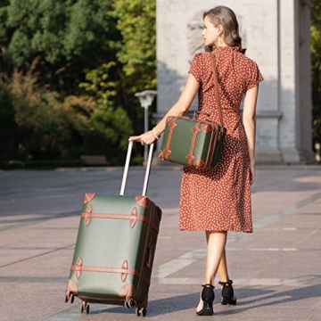 NZBZ Vintage Luggage Set Stylish Lightweight Travel Gear