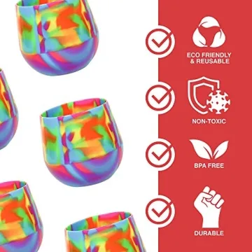 Silipint Unbreakable Silicone Wine Glasses - Perfect for Outdoors