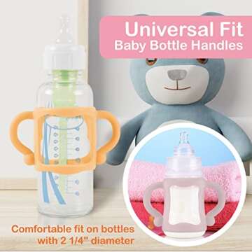 (3-Pack) Bottle Handles for Dr Brown Baby Bottles with Easy Grip Handles to Hold Their Own Bottle - ...