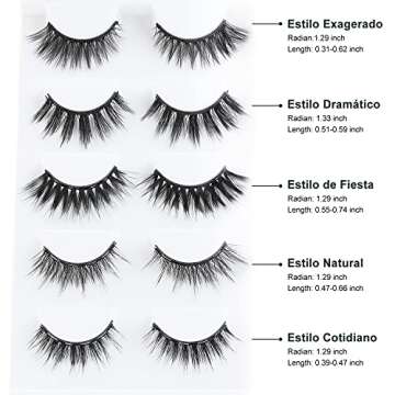 Magnetic Eyelashes with Magnetic Eyeliner, 3D Magnetic Lashes Kit Reusable Natural Look Magnetic Eyelash with Tweezers - No Glue Needed (5 Pairs)