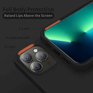 Cordking Designed for iPhone 13 Pro Max Case, Silicone Ultra Slim Shockproof Protective Phone Case with [Soft Anti-Scratch Microfiber Lining], 6.7 inch, Black