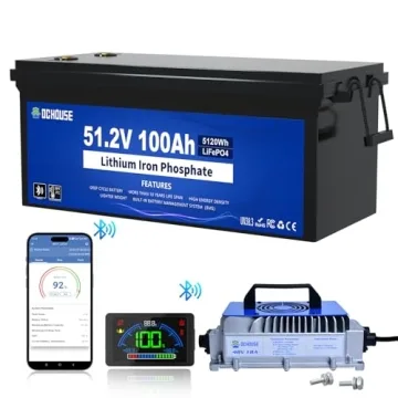 DC HOUSE 48V 100Ah Lithium Golf Cart Battery & Charger