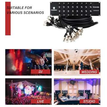 24-Channels PRORECK Snake Cable for Studios & Stages