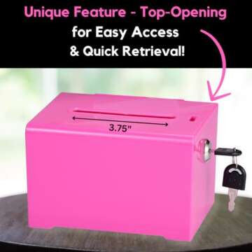 Adir Suggestion Box with Lock – Secure Donation Box