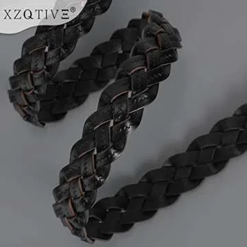 XZQTIVE Women's Braided Leather Belts - 2 Pack Adjustable