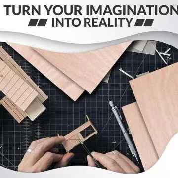 Baltic Birch Basswood Sheets 1/8'', Craft Wood 10 Pack - 12 x 12 x 1/8 Inch - Wood Sheets 3mm, Plywood Sheets with Smooth Surfaces - Bass Wood for Laser Cutting, Wood Burning, Drawing Architecture