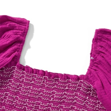 Argeousgor Women 2023 Bohemian Floral Dress Square Neck Ruffle Swing A Line Maxi Dress Long Sleeve Beach Long Dress(Boutique Rose Red Flower Dress,S)