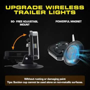 Hifybaty Wireless Trailer Lights with USB-C Rechargeable Magnetic Base