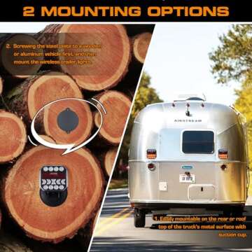 Hifybaty Wireless Trailer Lights with USB-C Rechargeable Magnetic Base