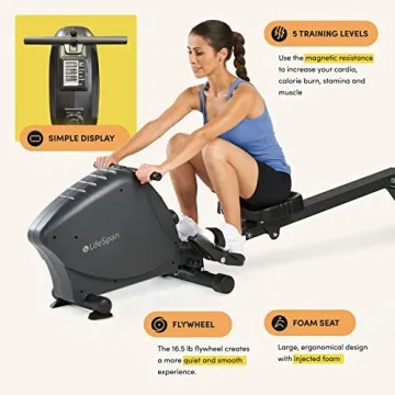 LifeSpan Fitness RW1000 Foldable Rowing Machine