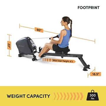 LifeSpan Fitness RW1000 Foldable Rowing Machine