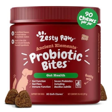 Zesty Paws Probiotics for Dogs - Digestive Enzymes for Gut Flora, Digestive Health, Diarrhea & Bowel...