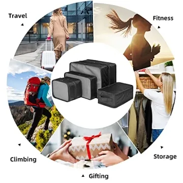 JJ POWER Travel Packing Cubes with Shoe Bag for Organizing