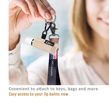 Secure Lip Balm Holder Keychain Set by WK IEASON