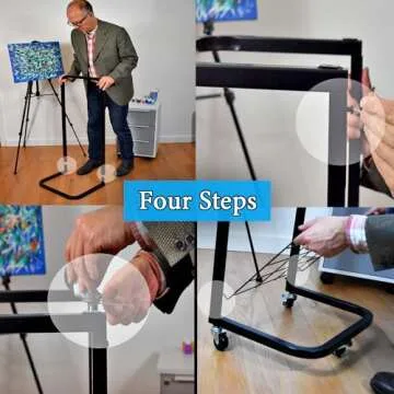 Joymaney Art Drying Rack for Classrooms and Art Studios, Original Unique System of 25 Shelves That Have 90 Degree Lift and are Removeable, Mobile and Sturdy, Ideal for Schools,Art, Preschool