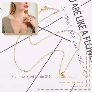 LOXUAKAM Number 1 Necklace - Personalized 18K Gold Pendant