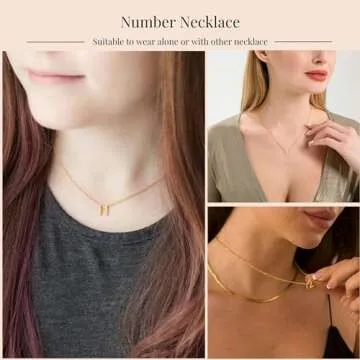 LOXUAKAM Number 1 Necklace - Personalized 18K Gold Pendant