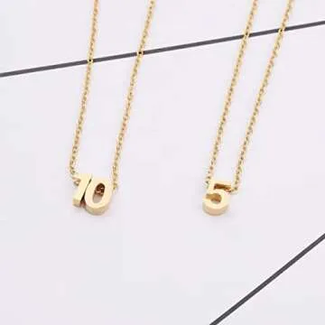 LOXUAKAM Number 1 Necklace - Personalized 18K Gold Pendant