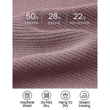 ZESICA Women's Fall Mock Neck Cropped Sweater Long Sleeve Soft Ribbed Knit Pullover Jumper Tops,Purple,Medium