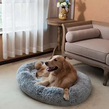 Coohom Calming Donut Cuddler Bed for Small Medium Dogs